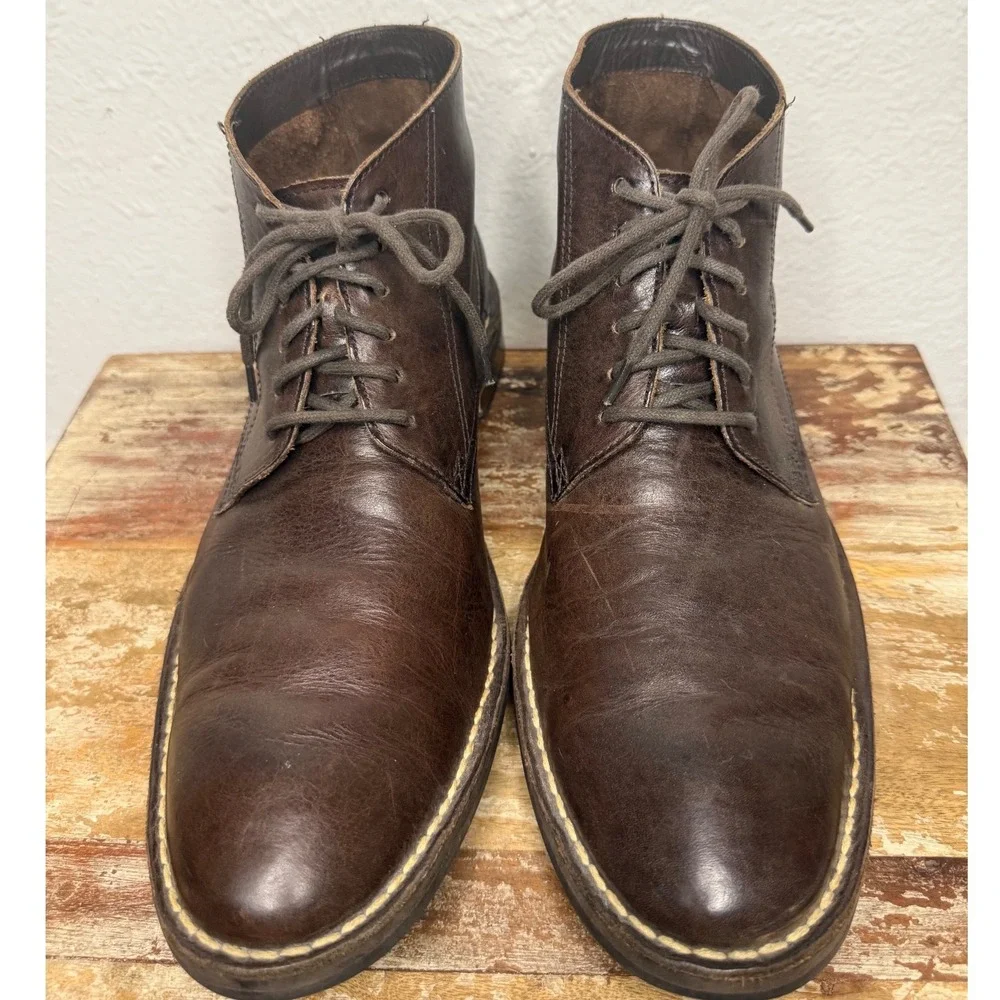 Cole Haan Canton Lace Boot II Men's 10.5 Brown Leather Chukka Boots